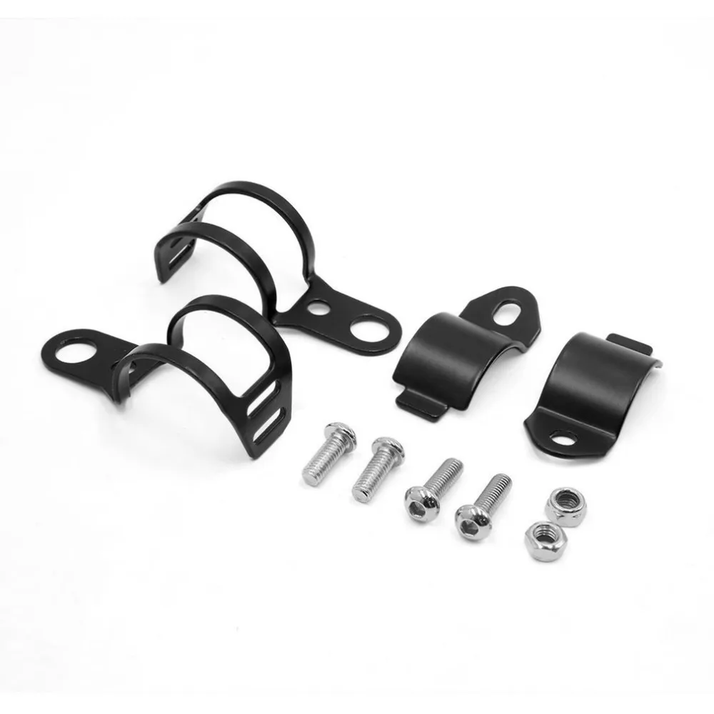 NewestBlack Motorcycle Turn Signals Light Holder Metal Relocation Fork Clamps Mount Lamp Bracket for Motorbike Front | Автомобили и