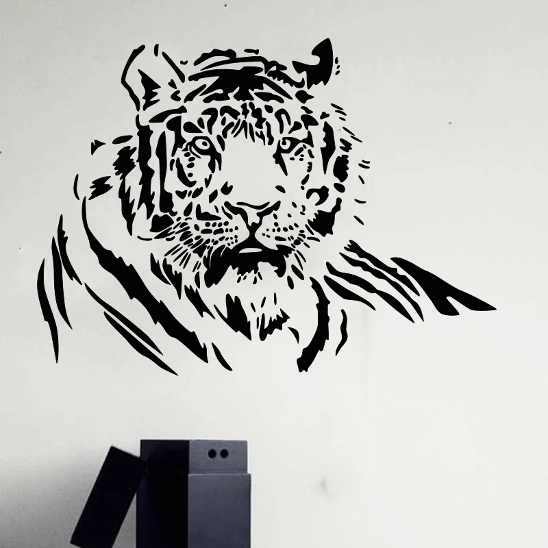 

Free shipping wall stickers, home decor living room den PVC Vinyl paster, Removable Art Mural tiger # T87