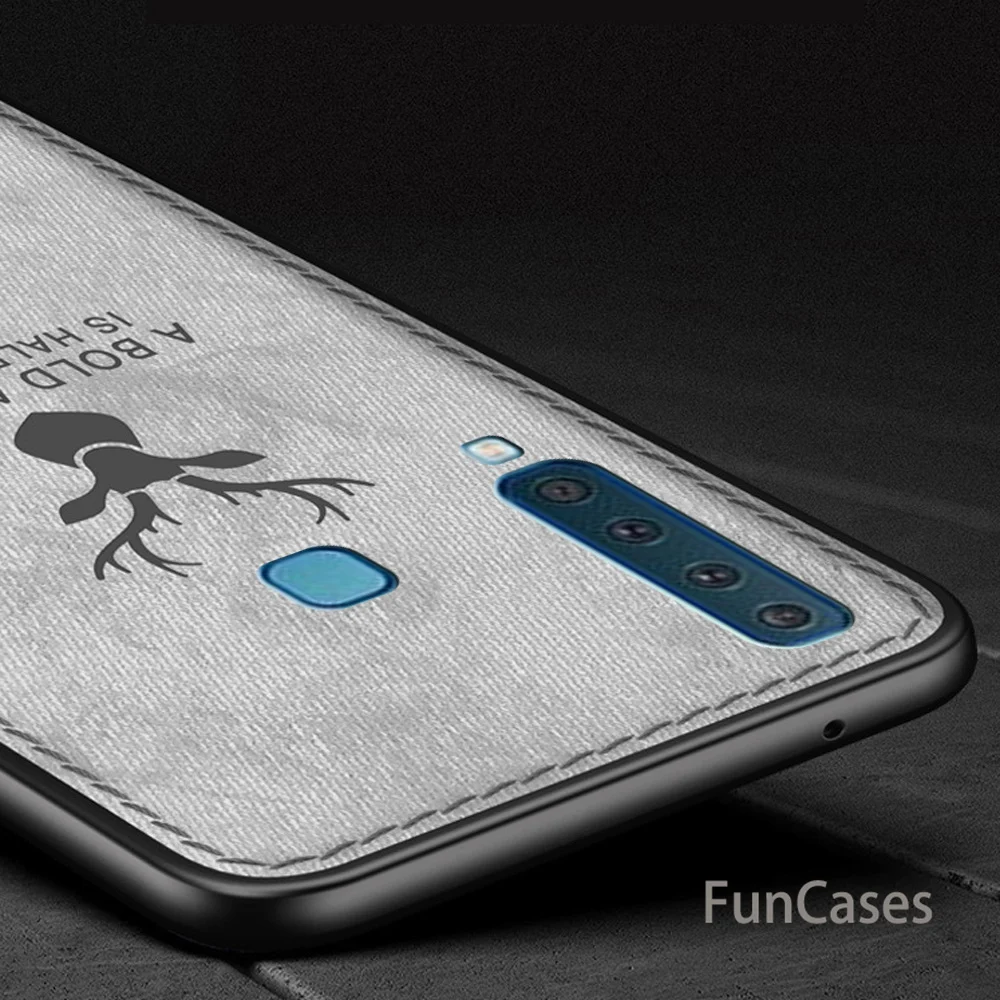 Для samsung Galaxy A9 2018 чехол Ретро-Ткань текстуры с рисунком оленя для S8 S9 A6 Note 9