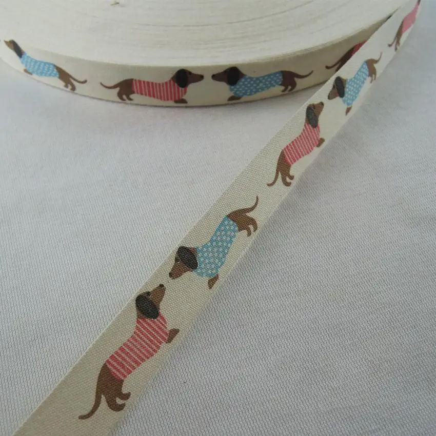 Тканые ленты для одежды 15 мм 5/8 дюйма с принтом в виде грогренных лент милые