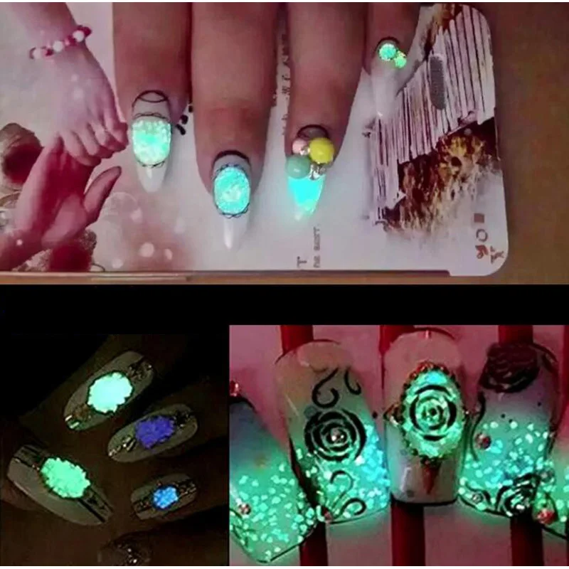 Флуоресцентный порошок AddFavor Неон фосфор Блестящий цветной пигмент для ногтей