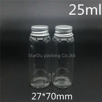 free shipping 200pcslot diameter 27mm 25ml screw neck glass bottle for vinegar alcoholcarftstorage candy bottles