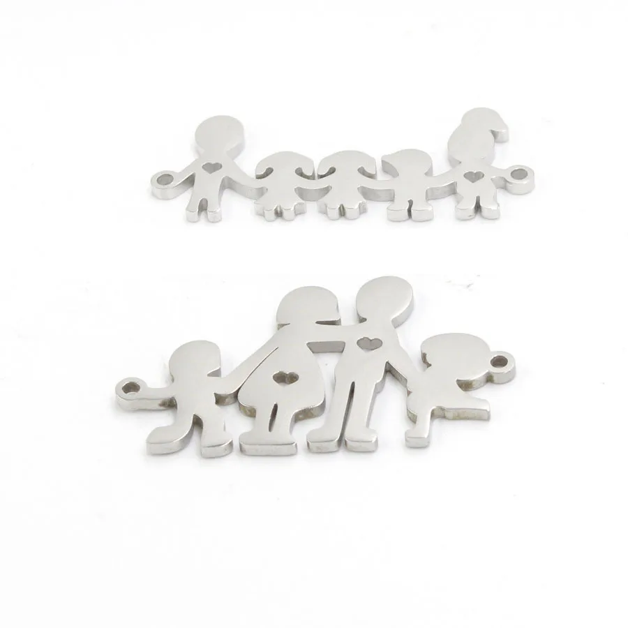 Fnixtar зеркальная полировка нержавеющая сталь семейный Шарм мама папа девочка