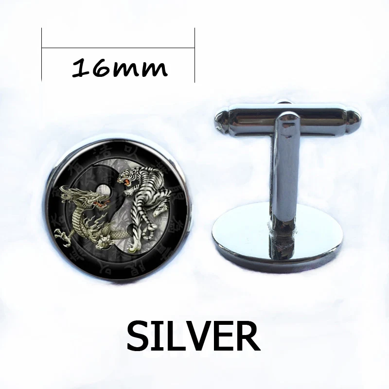 Новый Модный китайский стиль тайцзи Дракон Тигр Инь Янь ретро стеклянный кулон