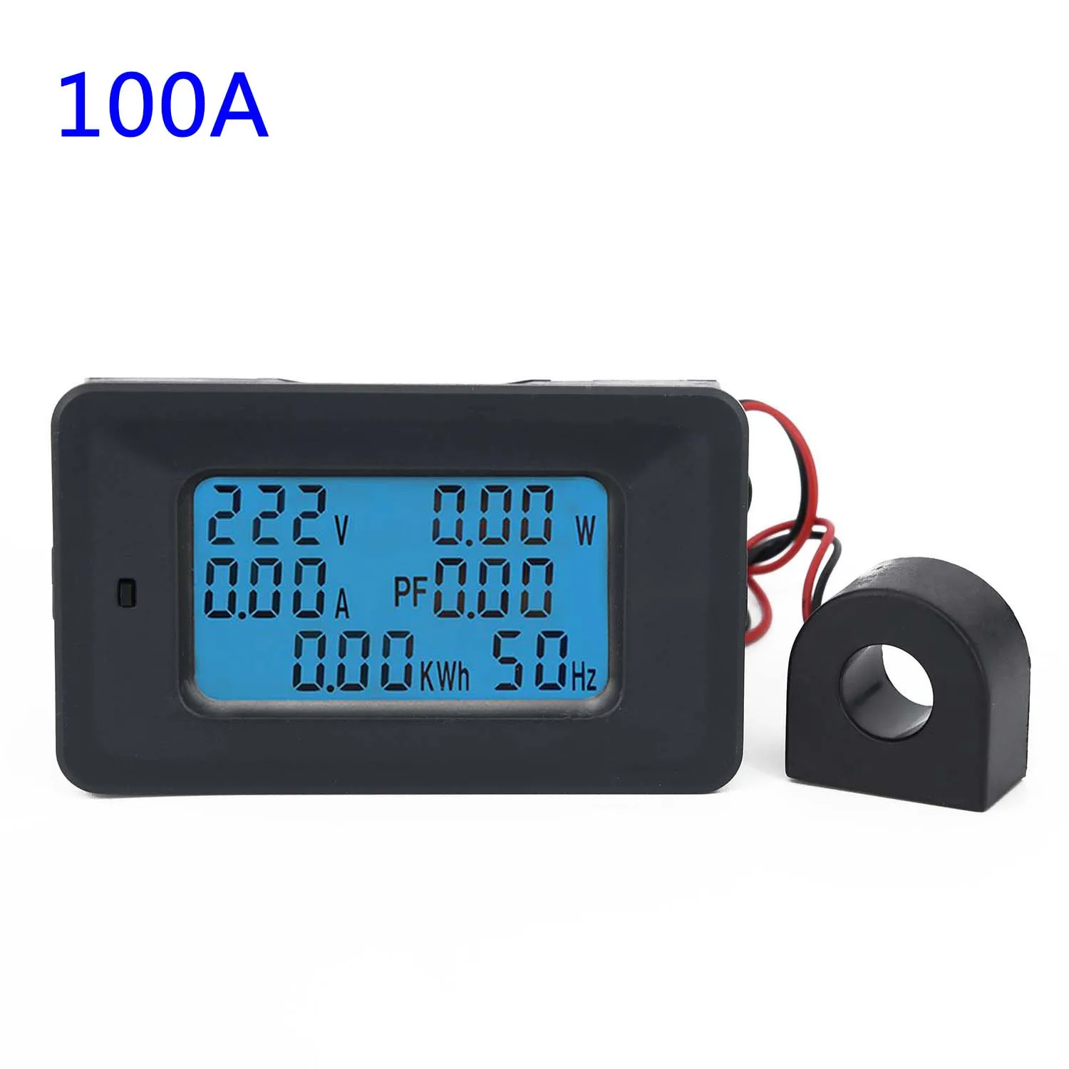 

AC Power Meter With AC Current Transformer 110V-250V 100A LCD Screen Practical