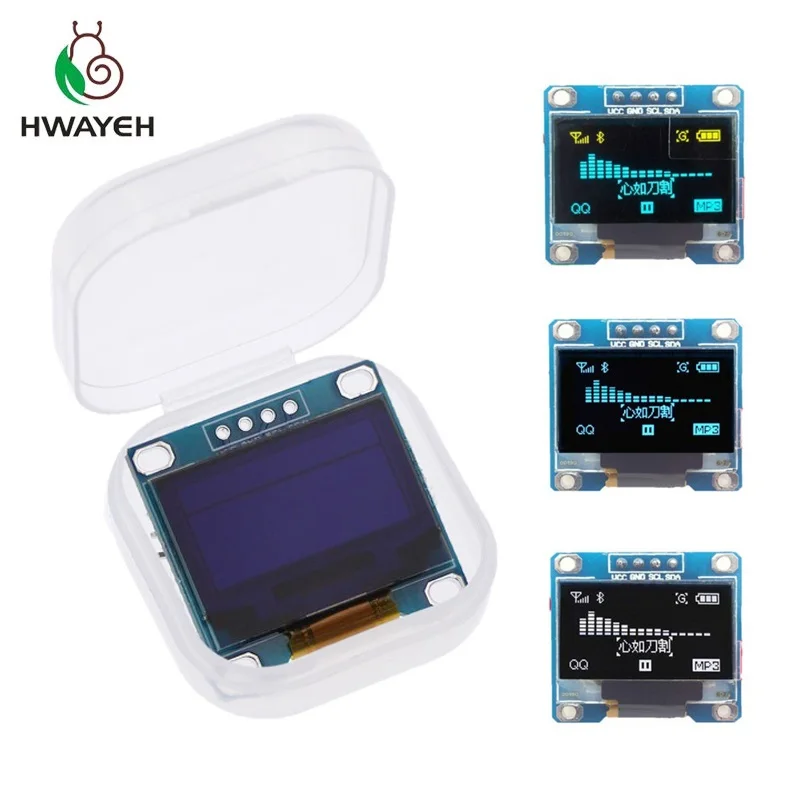 Сине белый цвет 0 96x64 желто синий O светодиодный жк модуль для Arduino дюймов I2C IIC