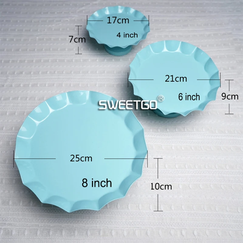 SWEETGO синий поднос для закусок подставка торта инструменты кексов водостойкая