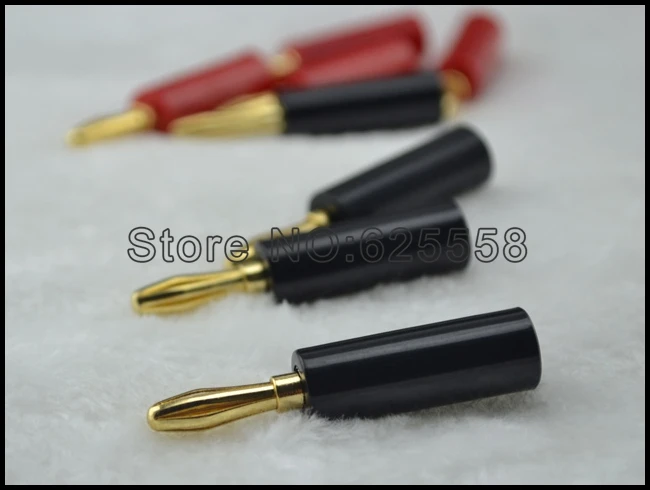 Hifi audio 8 шт./лот динамик банановые штекеры 24K позолоченный адаптер разъем аудио