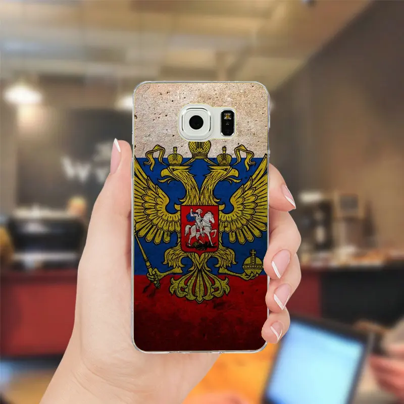 Флаг Российской Федерации Красная Армия мягкие чехлы TPU для samsung Galaxy Note 2 3 4 5 8 S2 S3 S4
