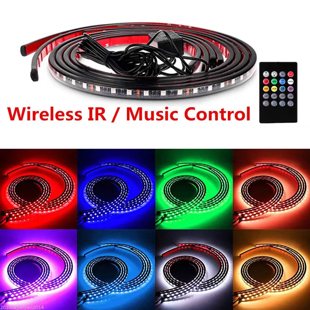 Светодиодная лента RGB для автомобиля DXY88|neon light lamp|car music control ledled underglow |