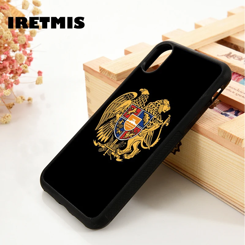 Iretmis 5 5S SE 6 6S Мягкий ТПУ силиконовый чехол для телефона iPhone 7 8 plus X Xs 11 Pro Max XR с гербом армянского флага