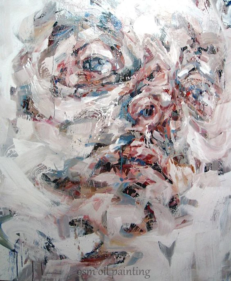 Ручная роспись современная абстрактная портретная картина маслом для мужчин