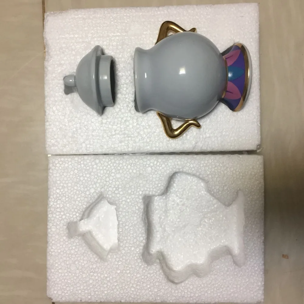 Горячая продажа мультфильм Красавица и Чудовище чайный сервиз чай горшок Миссис