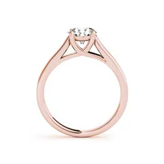 Rose Gold Plated LESF Стерлинговое Серебро 925 пробы 1 карат SONA Помолвочное с солитёром кольцо простой перстень модные ювелирные изделия для женщин можно настроить - Цвет основного камня: Rose Gold Plated