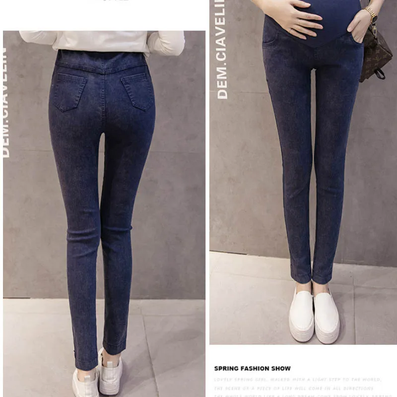 Одежда для беременных джинсы скинни трусы Леггинсы узкие джинсовые брюки весна