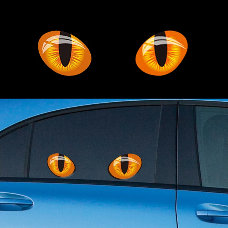 ZD 2X 3D наклейки с кошачьими глазами для автомобиля головное зеркало заднего вида