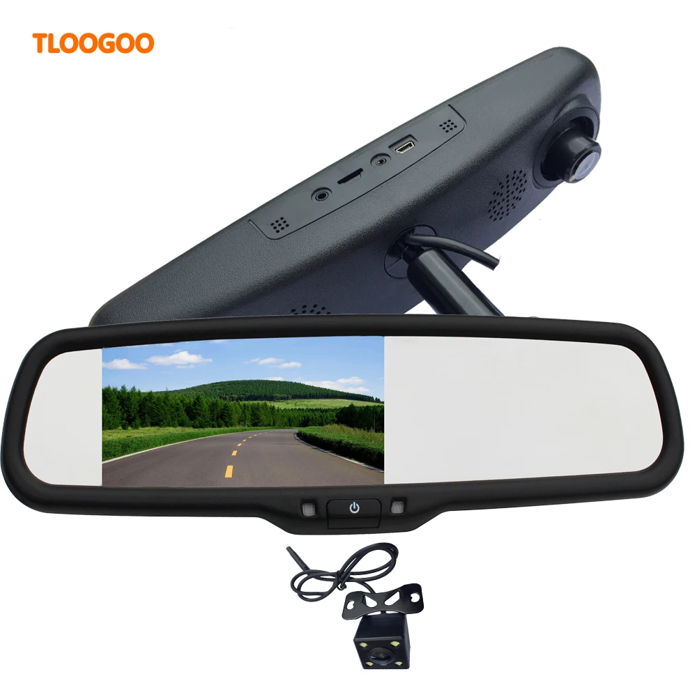5," TFT lcd Full HD 1080P 170 градусов Автомобильный видеорегистратор камера видео рекордер зеркало заднего вида монитор специальный кронштейн для VW PEUGEOT