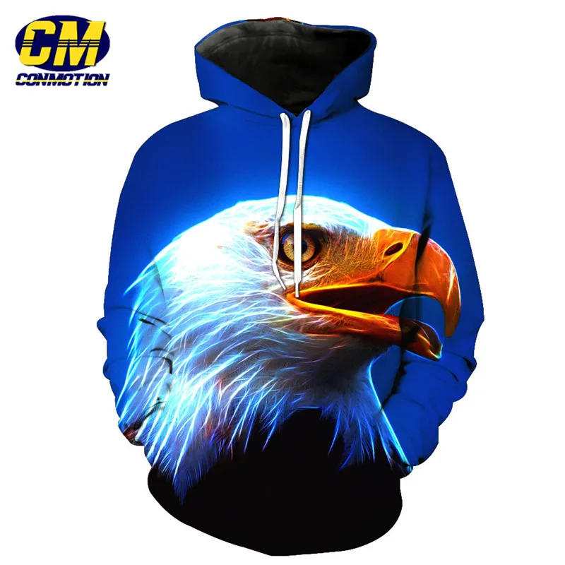 ConMotion/Лидер продаж модная толстовка с капюшоном изображением орла американский