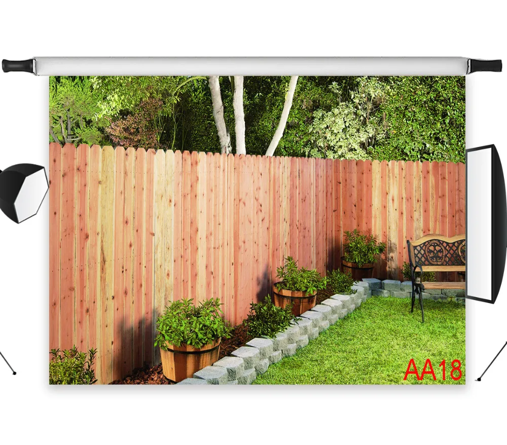 LB полиэстер и винил деревянный забор Горшечное растение садовая скамья