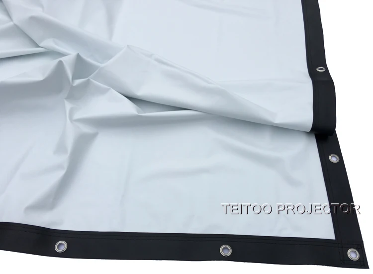 100 дюймов 16:9 ПВХ мягкий черно-белый экран для проектора с занавесом пленка быстро