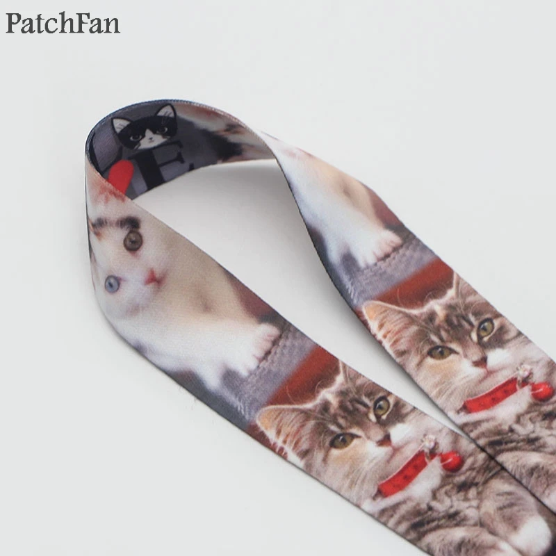A0421 Patchfan красивое Кот ремешок для ID Pass карты Знак мультфильм шейные платки
