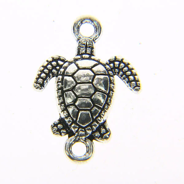 

Tibetan silver plated sea turtle charm pendants 20pcs EF3537