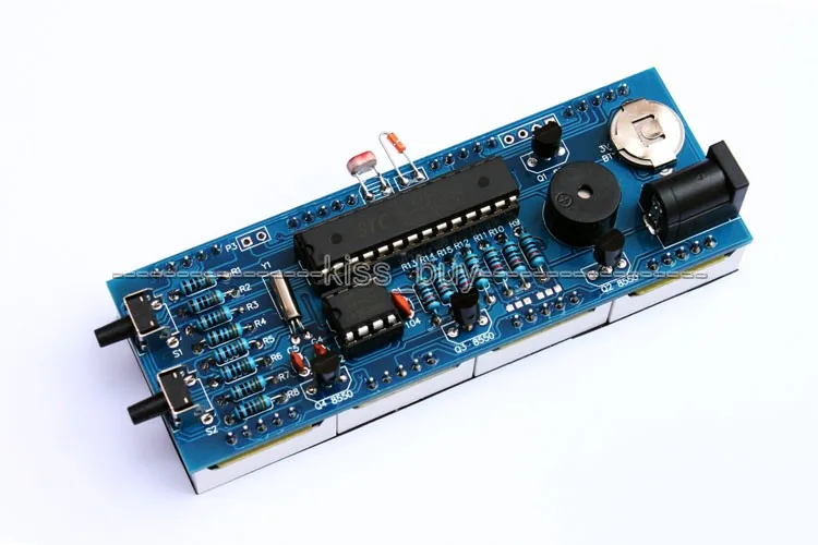 4 Bits Digital Tube DIY kit LED electronic clock microcontroller RED digital time thermometer | Электронные компоненты и
