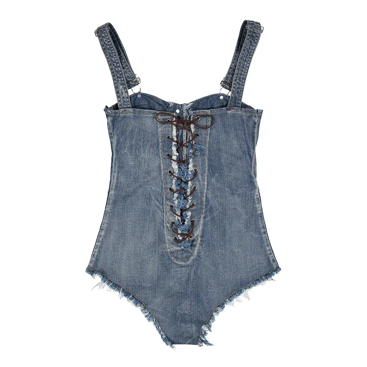 2020 Pole Dance Costume Denim Jumpsuit Singer Stage Dance Costume Women Nightclub Sexy Bodysuit Erotic Look Bandage Jumpsuit