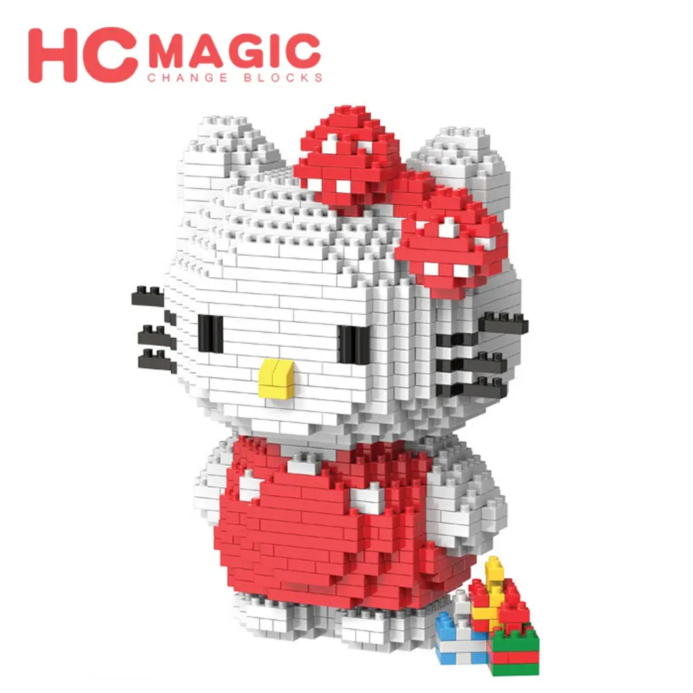 HC MAGIC 9025 алмазные строительные блоки кошка Аниме Фигурки игрушки развивающие