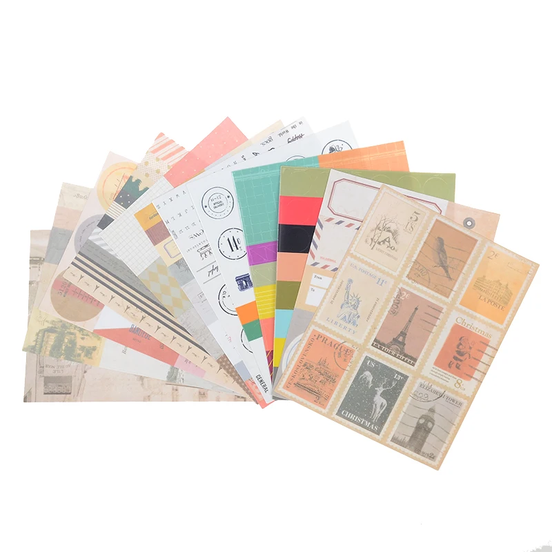 12 шт. бумажные винтажные наклейки для фотографий | Дом и сад