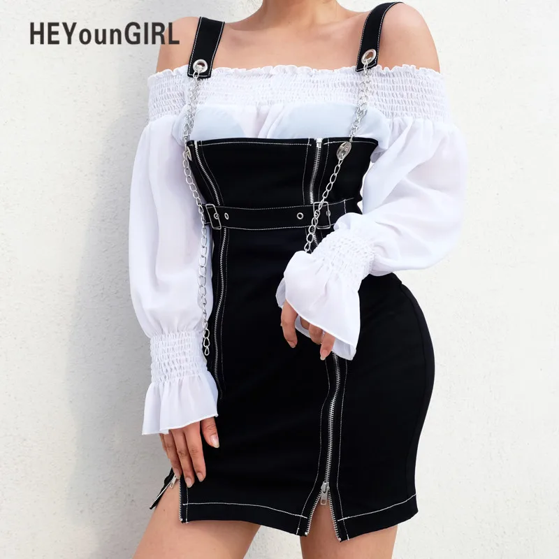 HEYounGIRL винтажное женское платье повседневное черное облегающее мини на