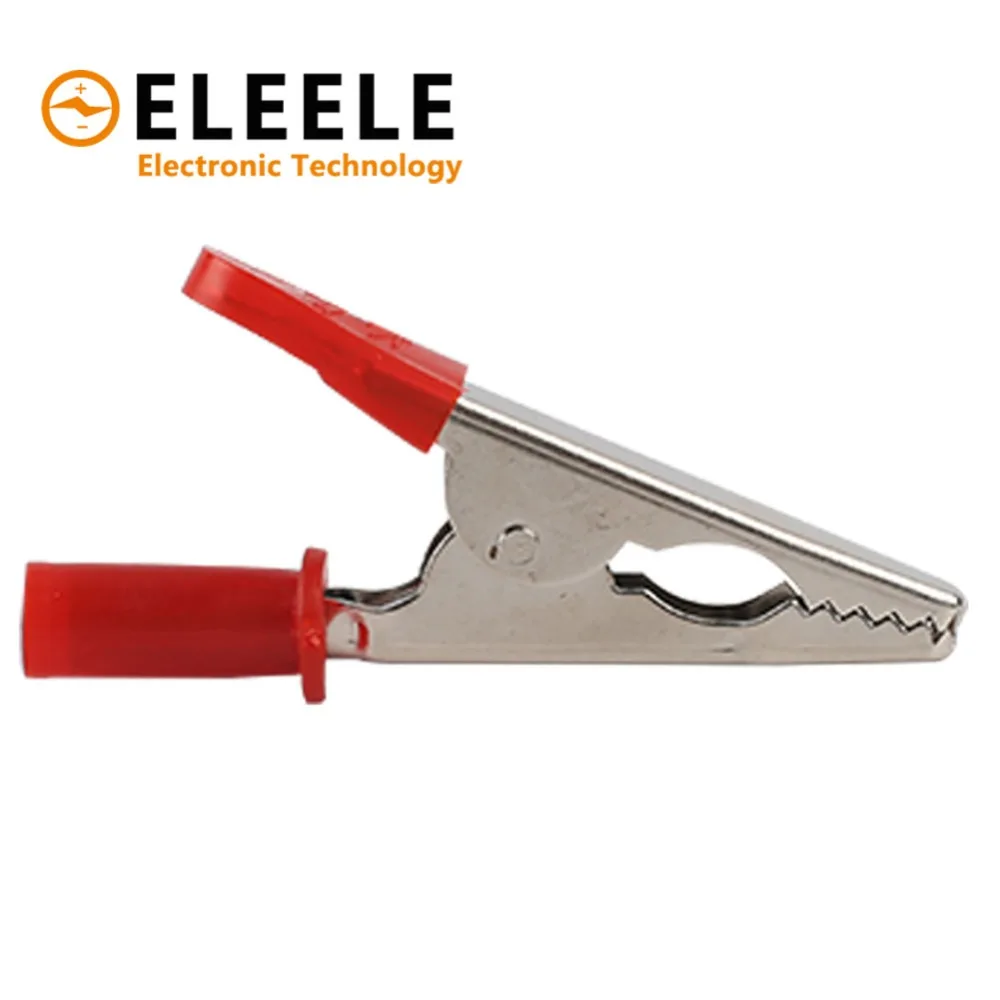 2 шт./лот изолированные зажимы типа &quotкрокодил&quot пластиковая ручка кабель