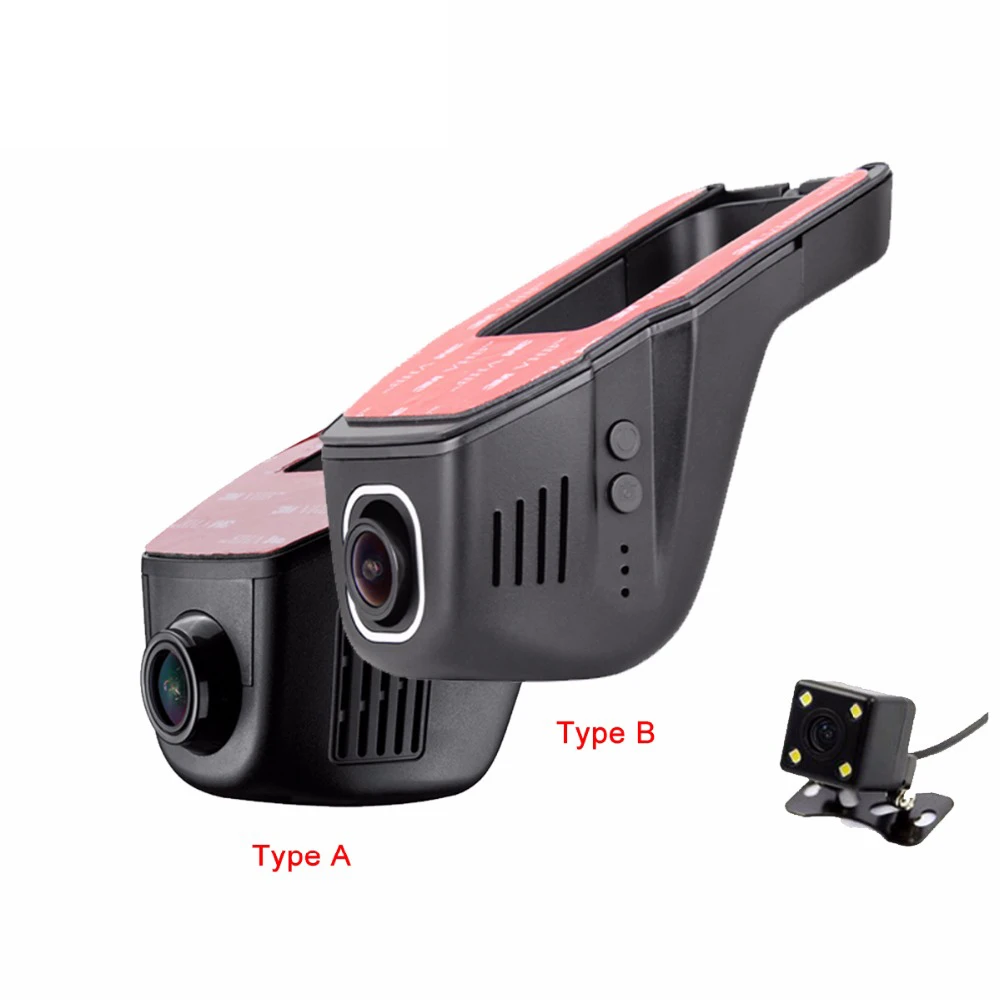 Dealcoo Автомобильный dvr камера двойной объектив Дэш wifi регистратор автомобиля с