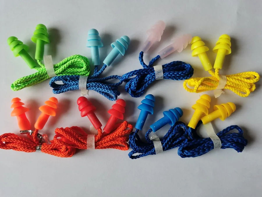 

Мягкие силиконовые затычки для ушей с шумоподавлением, 5 шт., силиконовые беруши для плавания, защитные затычки для сна, мягкие беруши