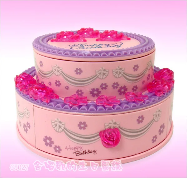 Free shipping creative birthday cake music box musical boxes desktop home decoration jewelry case New Year Christmas gift G31 | Дом и сад