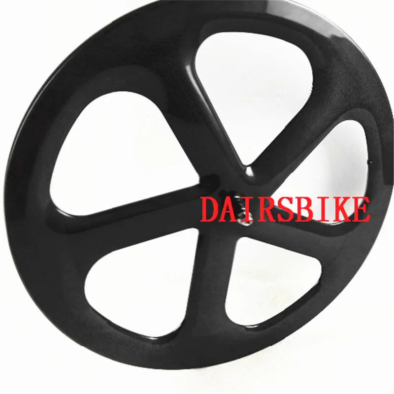 Carbon 5 Spokes Wheels Clincher 700C spoke Fixed Gear Wheelset For Track/ Road Bike | Спорт и развлечения