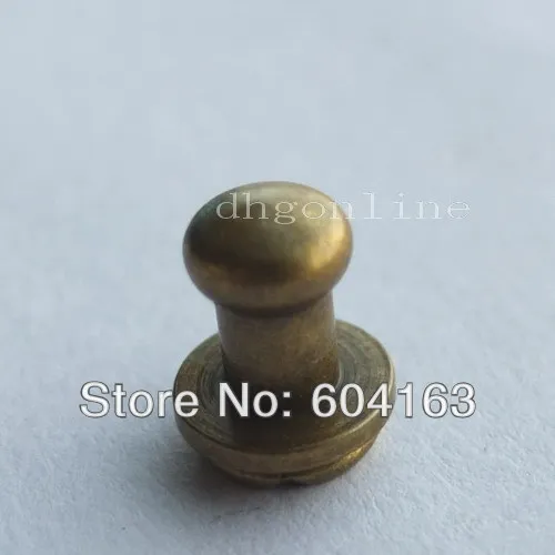 Лот 50 головок Кнопка шпилька отвертка для винта Чикаго гвоздь 6 4 мм 1/4 &quotбронза |