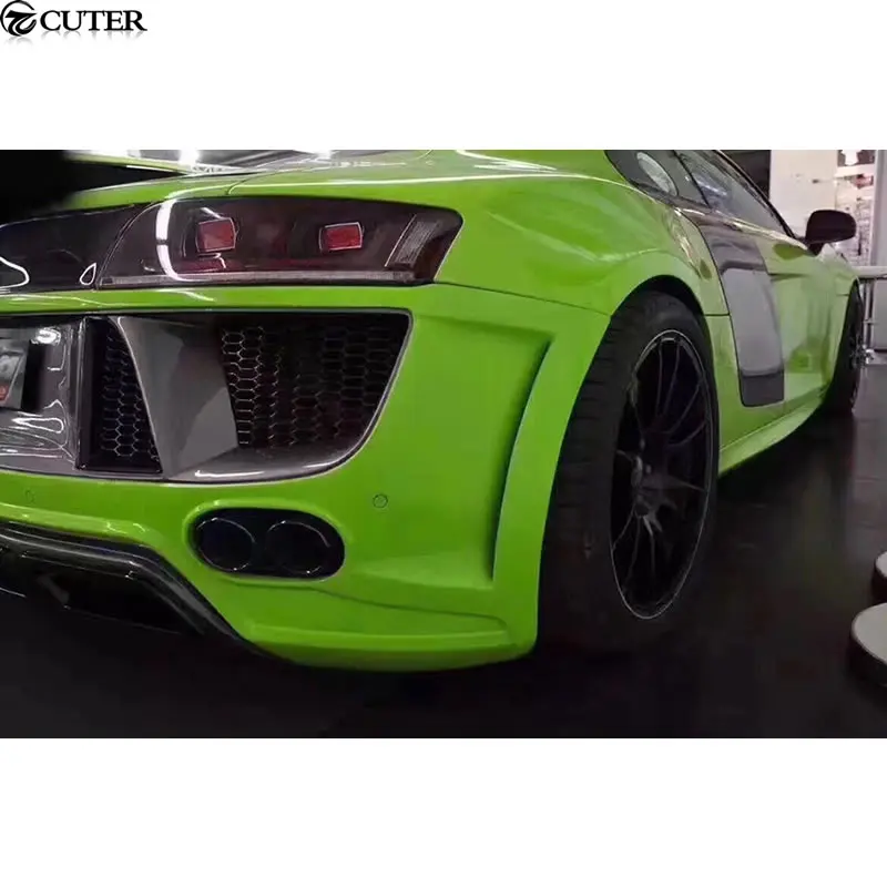 R8 FRP Неокрашенный передний бампер заднего бампера боковая юбка передняя гриль