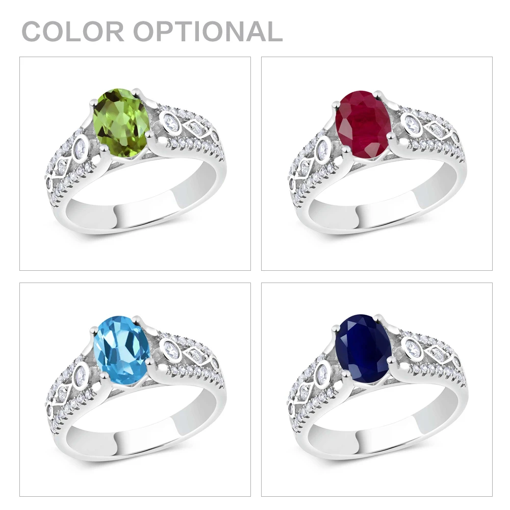 Танзанитное кольцо GemStoneKing 1 72 Ct натуральный голубой Танзанит стерлингового