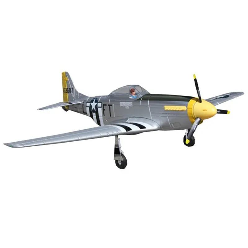 Оригинальный Dynam P 51D для Mustang V2 Silver 1200 мм размах крыльев EPO Warbird RC самолет PNP игрушка