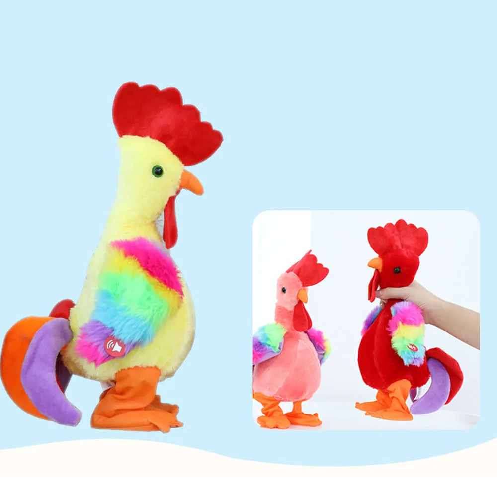Electric Funny Chicken Plush Toy Sing Dancing Interactive Stuffed Animal Toys Birthday Gifts For Baby and Children | Игрушки и хобби