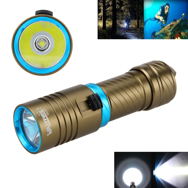 Тактический Водонепроницаемый 100 м лм XML L2 светодиодный фонарик для подводного