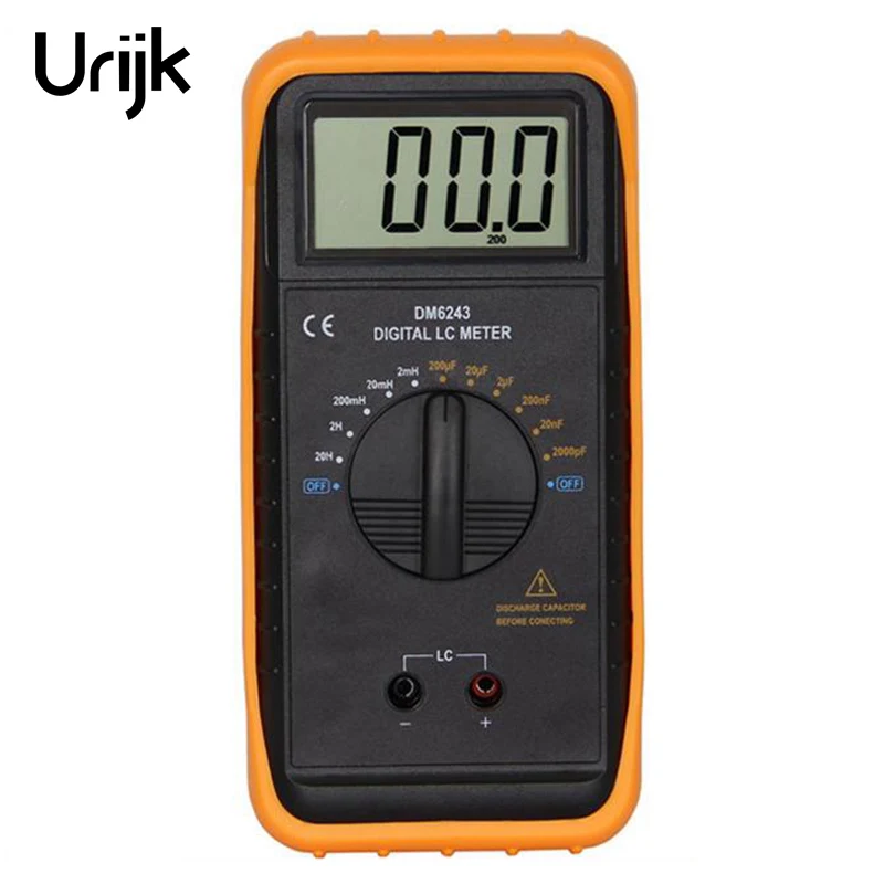 Urijk DM6243 Ручной цифровой измеритель емкости точность измерения Емкость Тестер