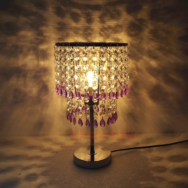 50 шт./лот 150 мм гирлянда из прозрачного хрустального стекла нити с фиолетовыми