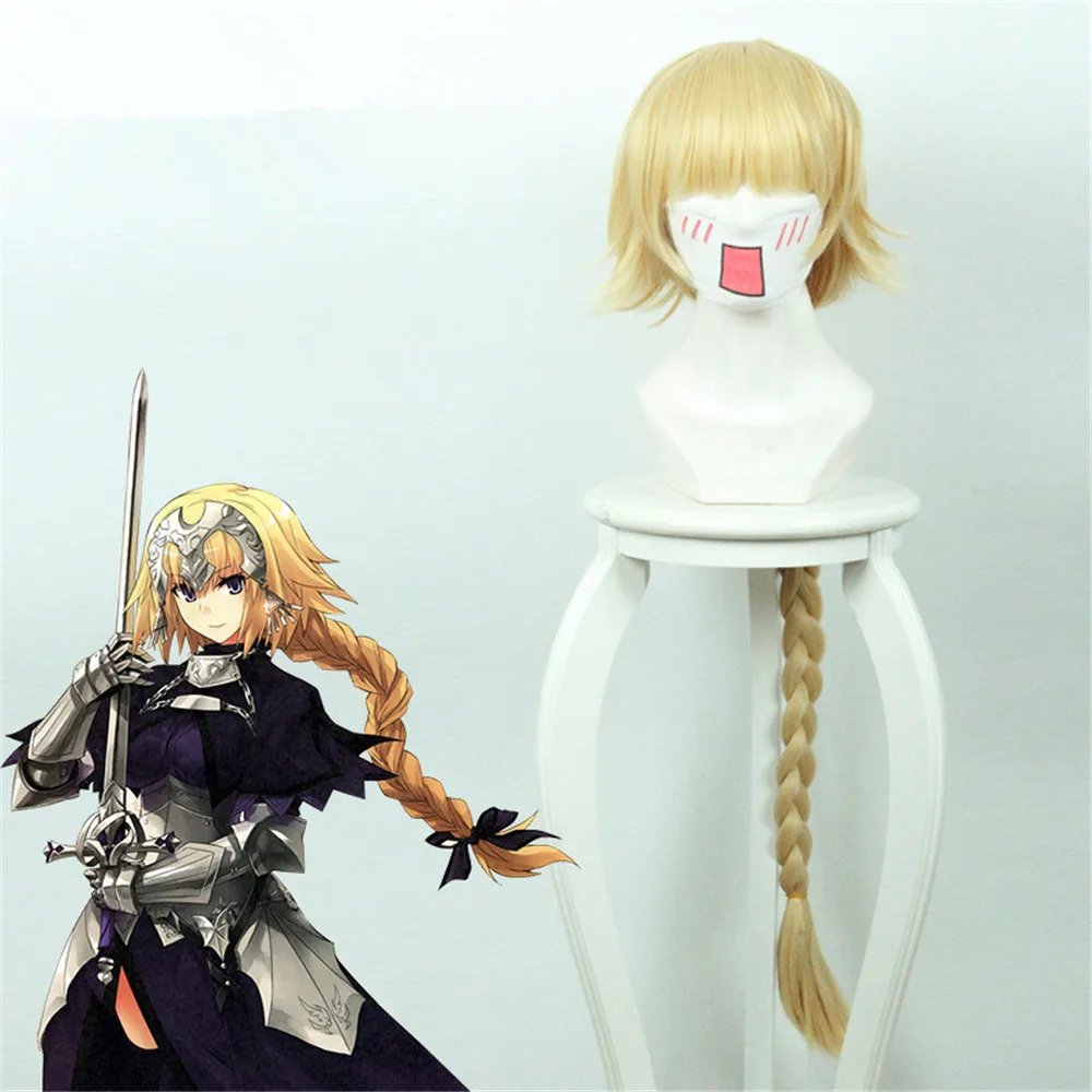 Fate Apocrypha FGO линейка искусственный парик для косплея по мотивам аниме желтые