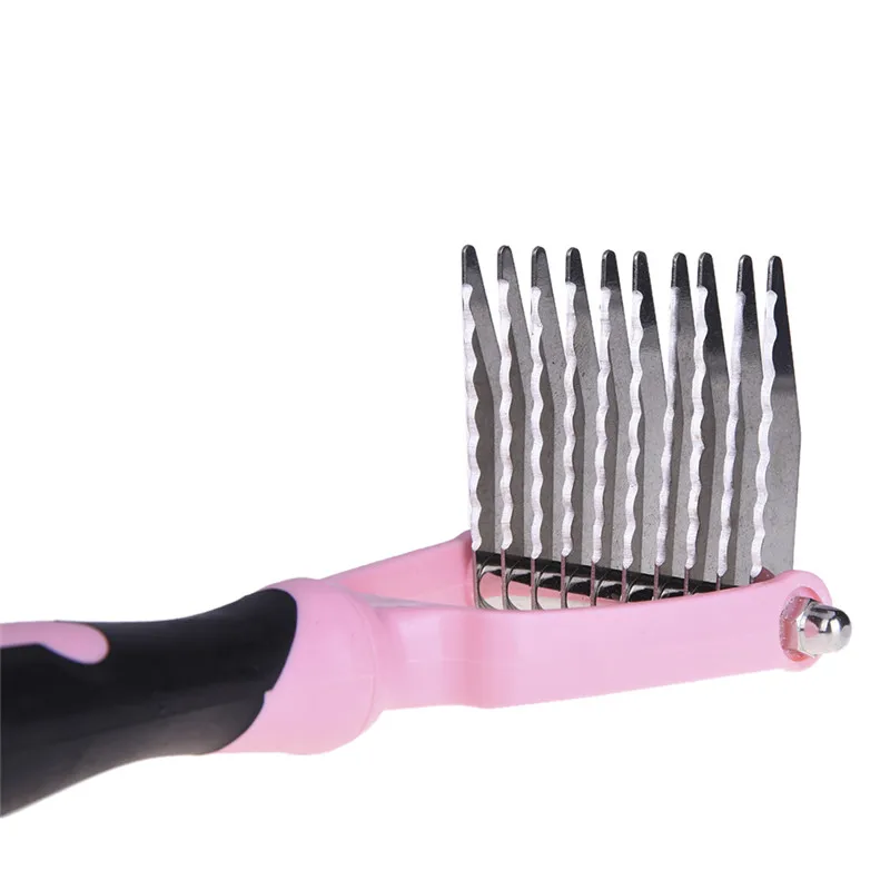 

High Quality 2 colors Pet Dog Puppy Cat Stainless Steel Combs Hair Brush Comb Dogs Rake Dematting Grooming Tool for Dog Supplies