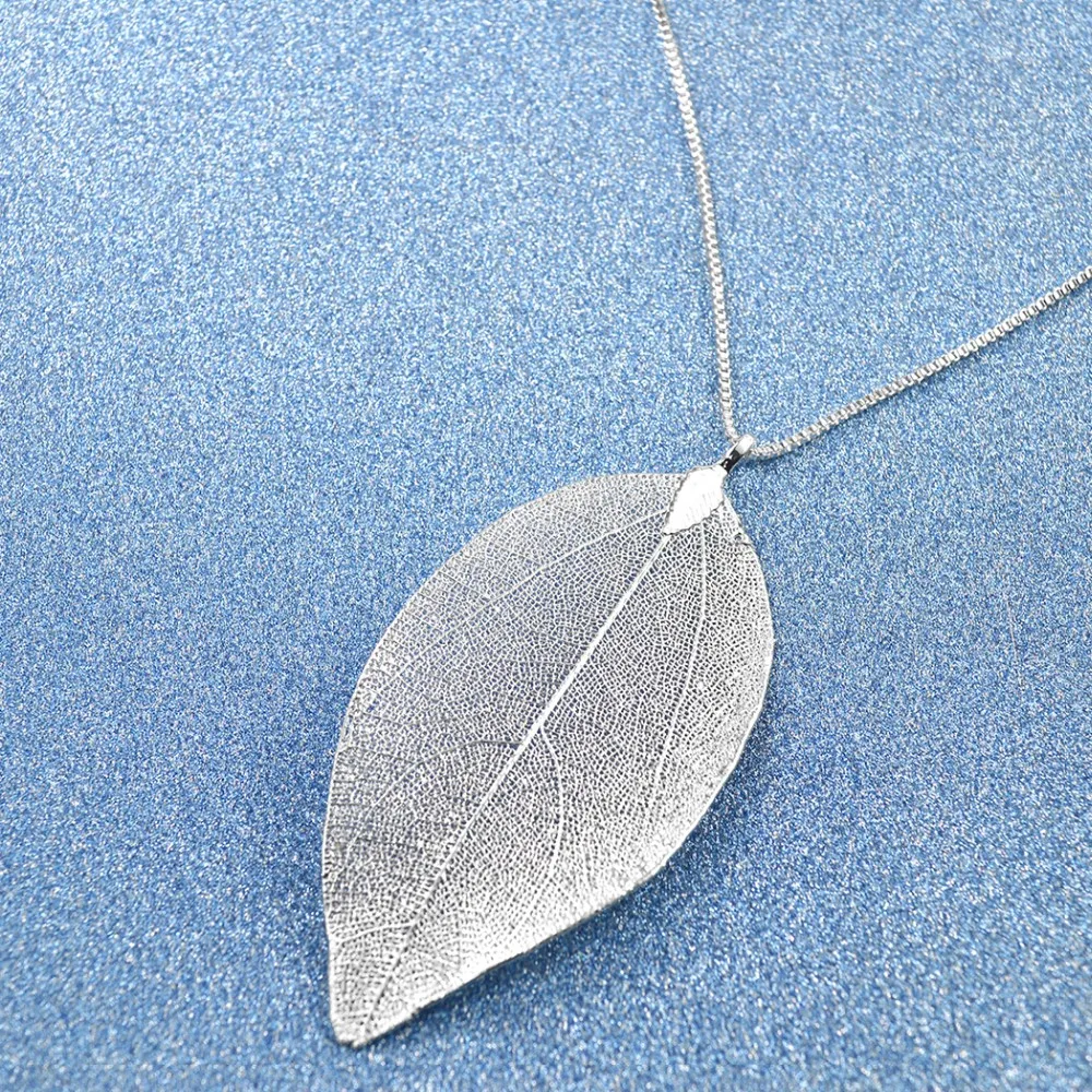 Женское ожерелье с подвеской в виде листьев дерева 45 см|leaf necklace|fashion necklacenecklace fashion