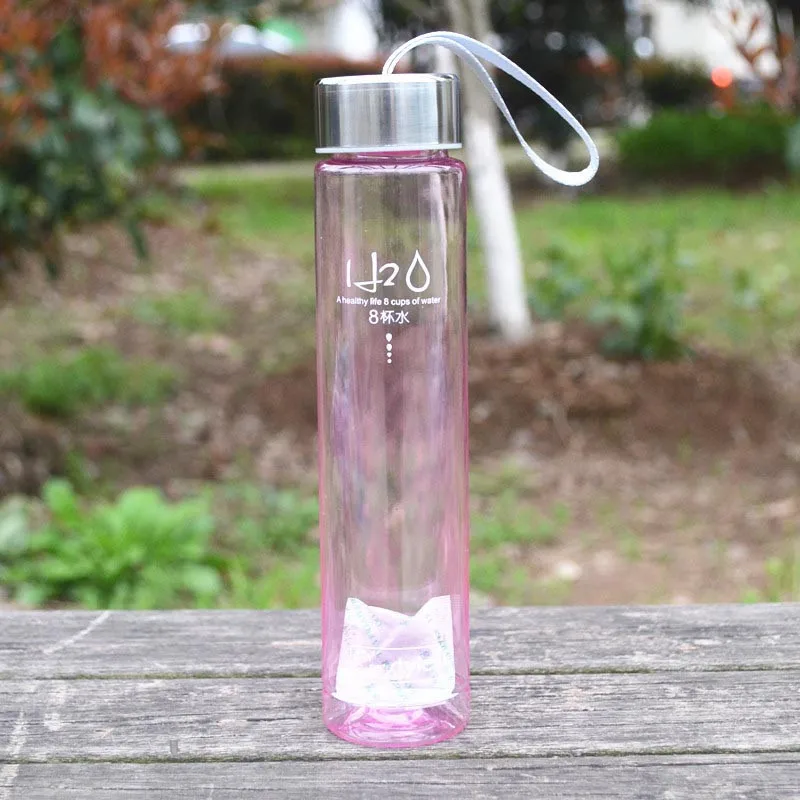 Бутылка для воды Спортивная спорта на открытом воздухе пластиковая летняя 280 мл