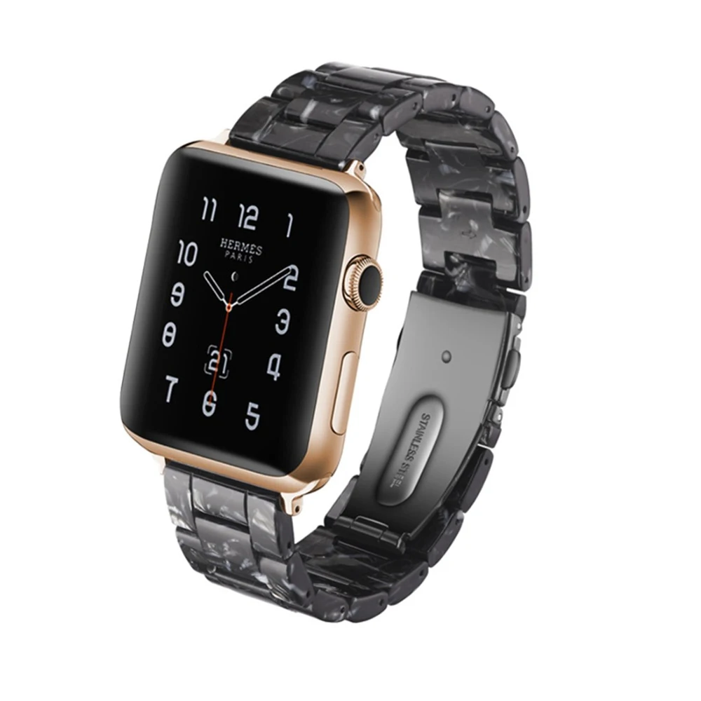 Имитация керамического ремешка для apple watch band 42 мм 38 iwatch 3 2 1 браслет из нержавеющей
