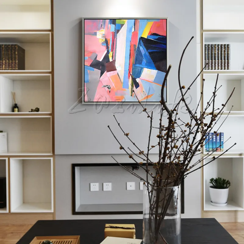 Wall Art pictures Hand painted canvas oil paintings Cheap large modern abstract cuadros Home decor Canvas quadro | Дом и сад
